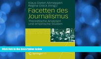 Buy  Facetten des Journalismus: Theoretische Analysen und empirische Studien (German Edition) Full
