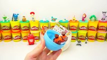 GIANT Oddbods Newt Play-Doh Surprise Egg ; Moshi Monsters Paw Patrol Super Wings Rabbids