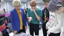 [ENG SUB] [BANGTAN BOMB] BTS checking out the interview script after camera rehearsal @ Ingigayo