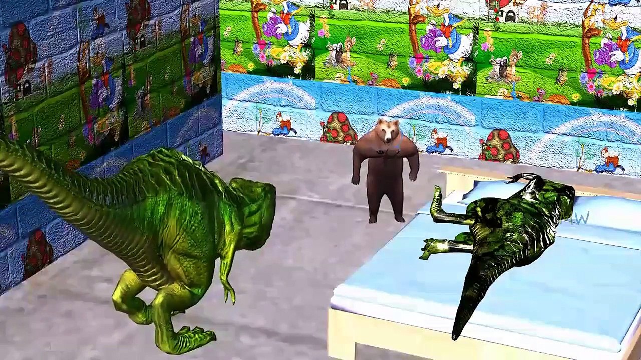 Dinosaur Cartoons For Children | Gorilla Vs Dinosaur Fight | Animal Videos For Kids | 3D
