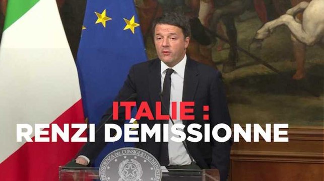 Italie : Renzi démissionne et dénonce les politiques italiens collés à leur fauteuil