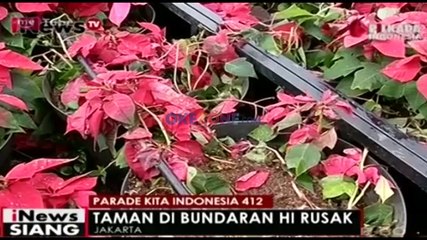 Parade Kita Indonesia Buat Taman di Bundaran HI Rusak