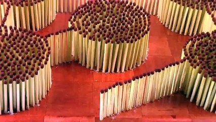 He Sets Up Matches In A Design. Now Watch What Happens When He Lights It… It’s ODDLY Satisfying
