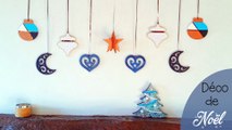 DIY - Tuto, décoration boules de Noël en bois ! Lune, cœur, goutte, étoile 3D, boule !