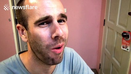 British tourists eat a selection of fried insects in Thailand