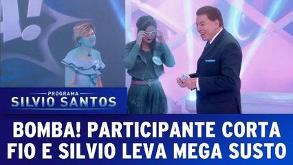 Bomba! Participante corta fio e Silvio leva mega susto