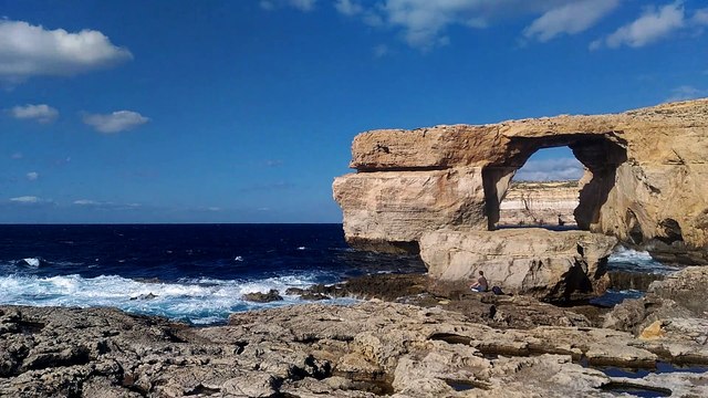 Azure Window na wyspie Gozo - Malta 2016.XI.29