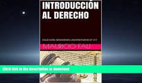 Hardcover INTRODUCCIÃ“N AL DERECHO: COLECCIÃ“N RESÃšMENES UNIVERSITARIOS NÂº 217 (Spanish Edition)