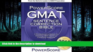 READ The PowerScore GMAT Sentence Correction Bible Full Book