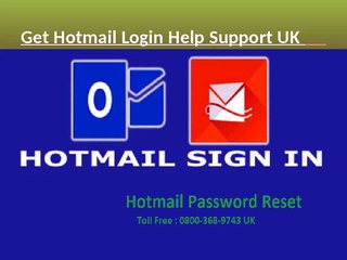 Get Hotmail Login Help Support UK
