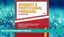 Hardcover Grad Guides Book 1:  Grad/Prof Progs Overvw 2009 (Peterson s Graduate   Professional