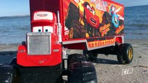 Disney•Pixar CARS TOON Mater Monster Truck & Lightning McQueen | TORMENTOR Freestyle on the beach