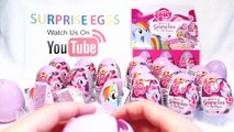 My Little Pony Surprise Eggs Opening Toys Video - 18 Kinder Surprise Egg Style Toys part #1