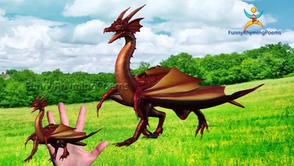 Crazy Dragon Finger Family Nursery kids english 3d rhymes | Children Animated finger family song