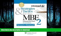 Hardcover Strategies   Tactics for the MBE 2, Second Edition (Emanuel Bar Review Series)
