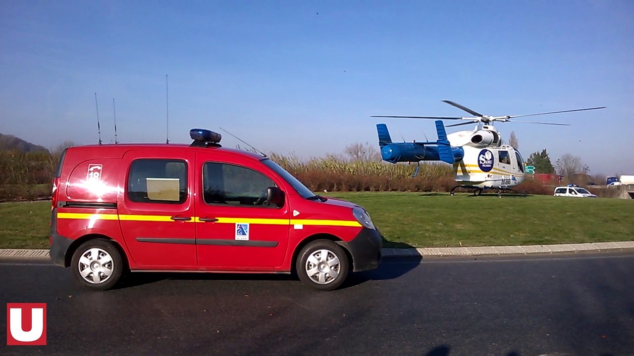 Les secours transportent un adolescent blessé en hélicoptère