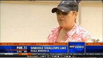 OCALA, FLORIDA RESIDENTS SHOCKED AS SINKHOLE OPENS UP SWALLOWING 5 ACRE POND TUESDAY (AUG 23, 2013)