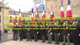 UNC - Bessan cérémonie d’hommage le 5 decembre 2016