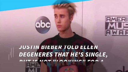 Justin Bieber announces he's single, but not ready to mingle