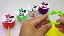 Lollipop Smiley Play Doh Minnie Mouse With Molds Fun and Learn Colors and Creative for Kids