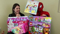 DisneyCarToys Barbie Advent Calendar Unboxing Lego Friends Polly Pocket Disney Princess Shopkins