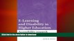 Pre Order E-Learning and Disability in Higher Education: Accessibility Research and Practice