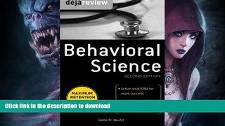 Read Book Deja Review Behavioral Science, Second Edition Full Book