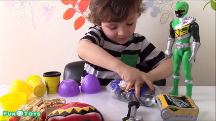POWER RANGER DINO CHARGE Deluxe Training Set! LEGENDARY MEGAZORD+ Play Doh SURPRISE EGGS!