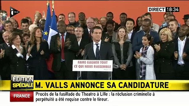 Manuel Valls: Oui, je suis candidat à la Présidence. Je ne peux plus être Premier Ministre, je quitterai mes fonctions