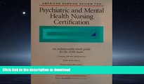 Hardcover American Nursing Review for Psychiatric and Mental Health Nursing Certification Full Book