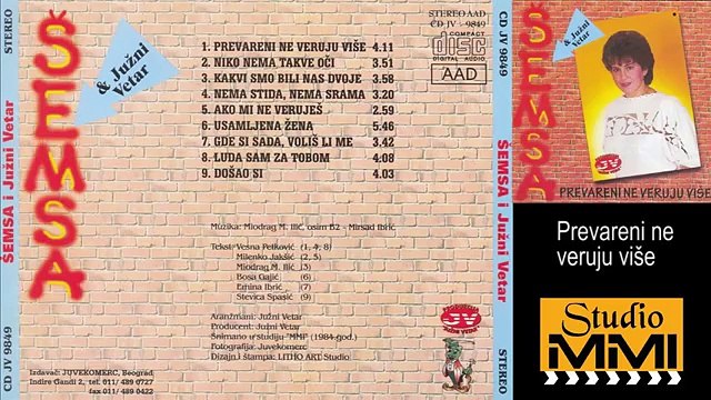 Semsa Suljakovic i Juzni Vetar - Prevareni ne veruju vise (Audio 1984)