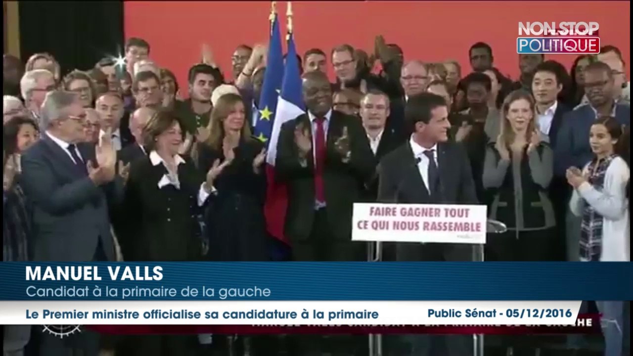 Primaire à gauche: Manuel Valls candidat, démissionnera mardi du gouvernement de François Hollande