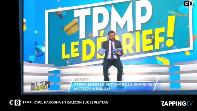 TPMP : Cyril Hanouna se met en caleçon sur le plateau pour Capucine Anav (Vidéo)