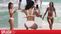 Karrueche Tran Sizzle in a Bikini While in Miami, Florida