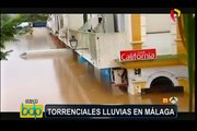 España: lluvias torrenciales afectan Málaga