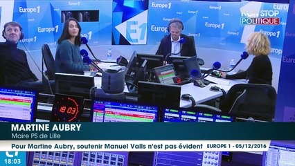 Manuel Valls candidat: pour Martine Aubry, "pas évident" de le soutenir