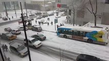 Petite tempête de neige à Montréal