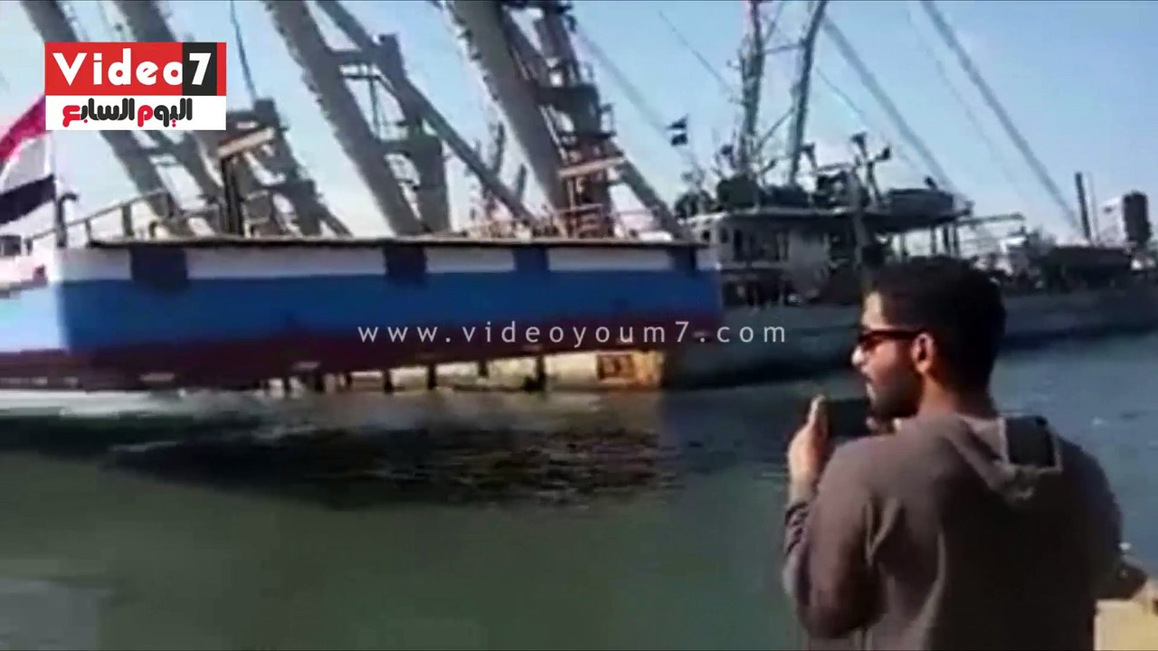 تدشين الجزء الغربى للكوبرى العائم الرابط بين بورسعيد وبورفؤاد