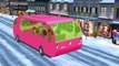 Wheels On The Bus Go Round And Round Nursery Rhymes by Animals and Dinosaurs Cartoons for Children