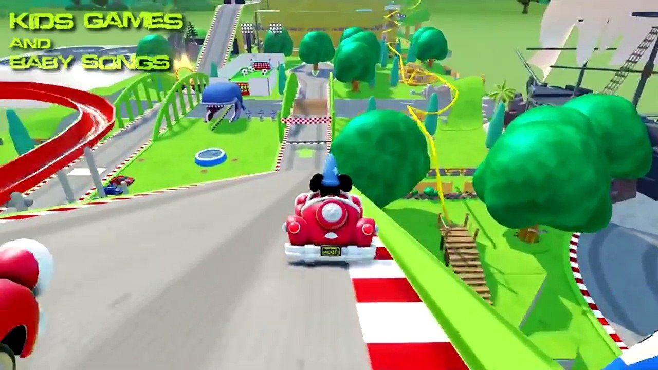 #MICKEY Mouse Race Lightning Mcqueen Disney Cars | Nursery Rhymes Compilation For Children