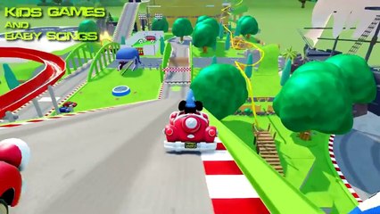 #MICKEY Mouse Race Lightning Mcqueen Disney Cars | Nursery Rhymes Compilation For Children