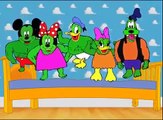5 LITTLE MICKEY HULK JUMPING ON THE BED Daddy Fingers / Family Finger Nursery Rhymes Lyrics
