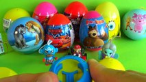 12 surprise eggs Spider Man Disney Cars TOY Story 3 PRINCESS Ice Age SpongeBob Kinder surprise