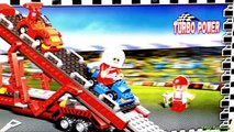 Stop Motion Disney cars Giant LEGO truck Marvel LEGO CARS MACKS TEAM