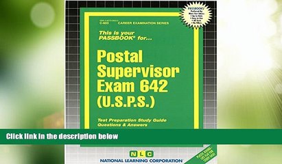 Best Price Postal Supervisor Exam 642 (U.S.P.S.) (Passbooks) Jack Rudman For Kindle