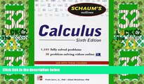 Price Schaum s Outline of Calculus, 6th Edition: 1,105 Solved Problems   30 Videos (Schaum s