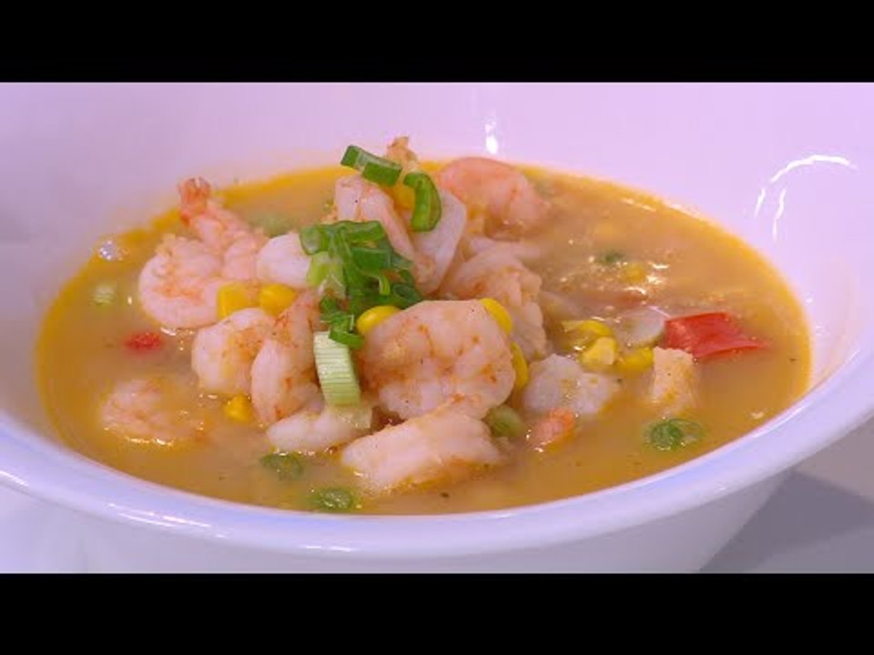 شوربة جمبري بلبن جوز الهند | هشام السيد