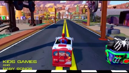 ᴴᴰ #Finger Family #Nursery Rhyme Song w/ Hulk Spiderman VENOM + #Wheels On The BUS Play Together