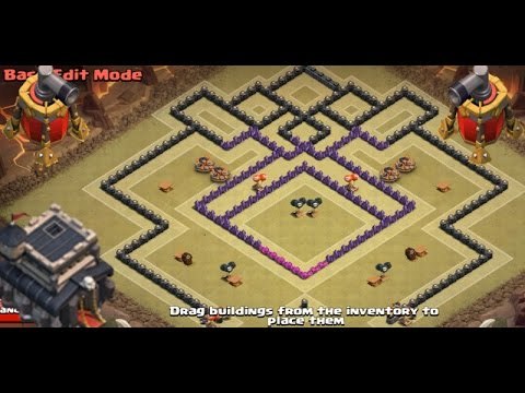 Clash of Clans - NEW TH9 War Base With 2 AIR SWEEPERS | ANTI LAVALOON | ANTI GOWIPE |