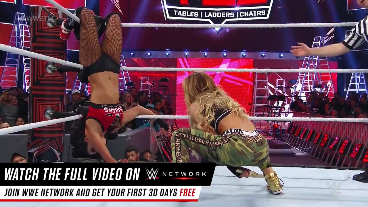 Carmella uses a kendo stick to batter Nikki Bella  WWE TLC 2016